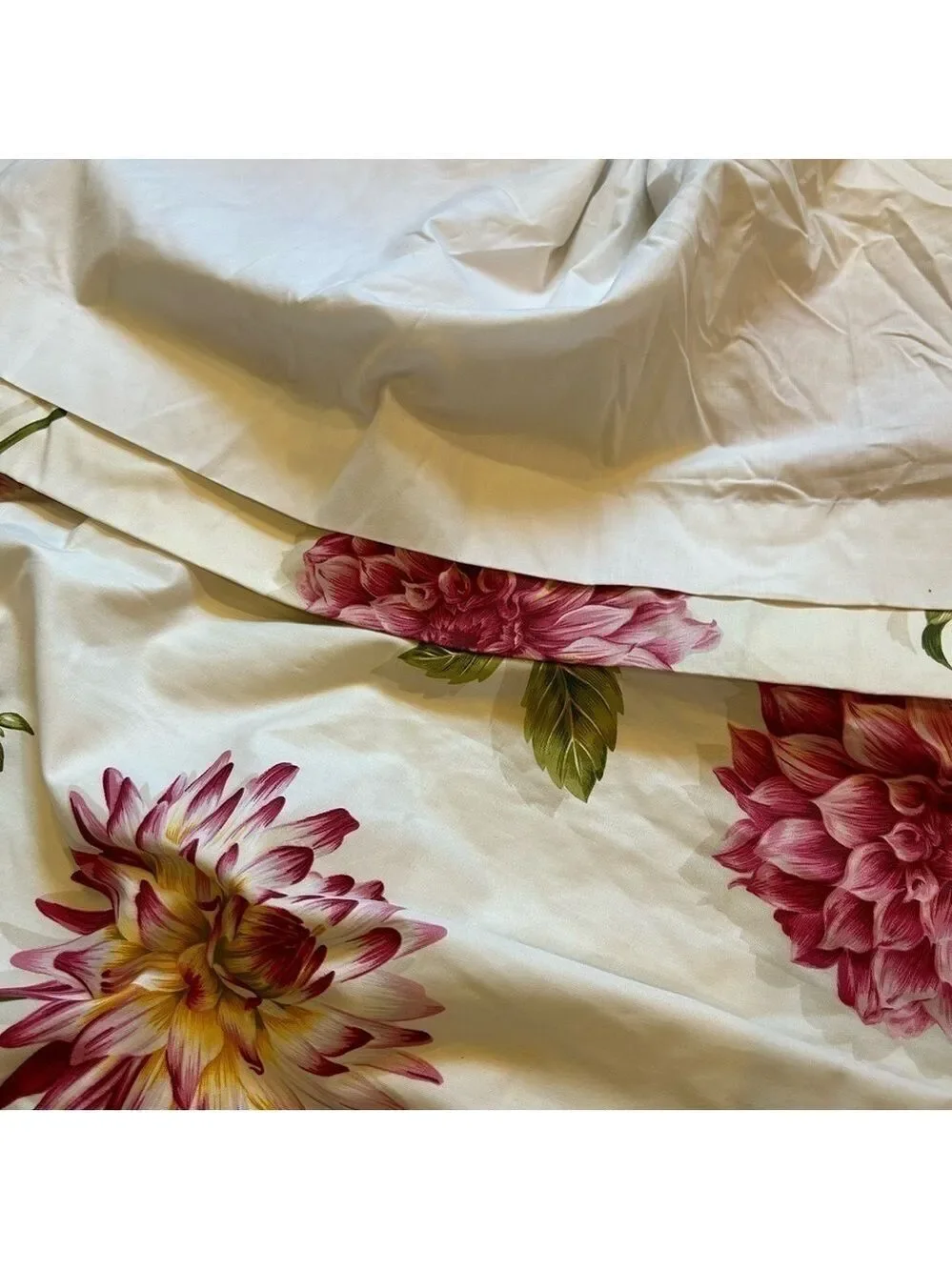 Vintage Retro Custom Made Floral Curtains Set 2 Pinched Pleat Botanical